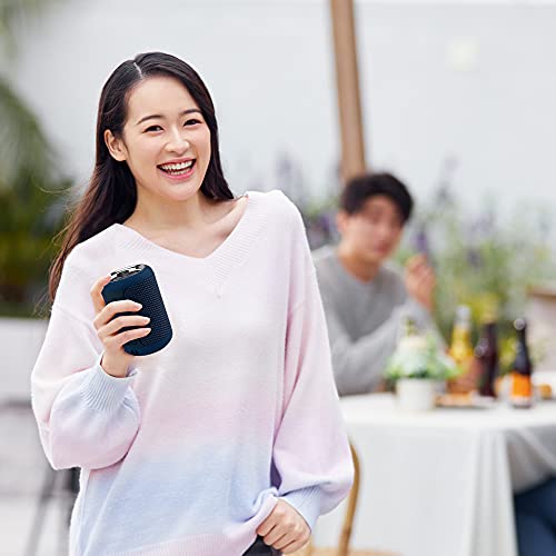 MAWODE T10 Portable Bluetooth Speakers, ABS Materials IPX5 Waterproof 5W Fabric Mini Portable Wireless Speaker with TWS Function (Blue)