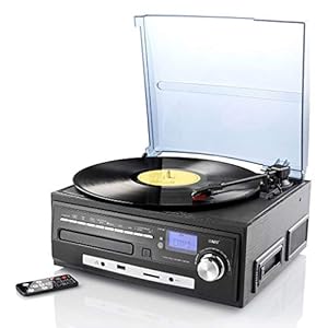 auvisio Geluidsplatensysteem: compact stereosysteem MHX-550.LP voor plateaus, CD, MC, MP3 (digitaliseren)