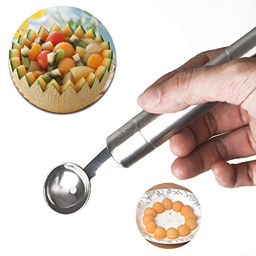 Melon Baller Scoop Set Stainless steel DualPurpose DIY Fruit Carving