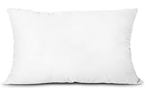 EDOW Throw Pillow Insert, Lightweight Soft Polyester Down Alternative Decorative Pillow, Sham Stuffer, Machine Washable. (White, 12x20)