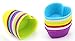 Heart Silicone Baking Cups, Heart Molds Love Cupcake Liners Large Resusable Muffin Cups, 30 Packs(Rainbow Colors)