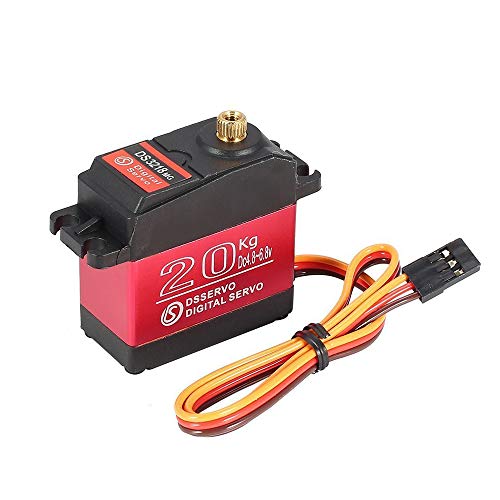 Goolsky DSSERVO DS3218MG RC Servo 20kg Wasserdichtes Aluminiumoberteil Einachsiges Servo Metallzahnrad Digitales Servo…