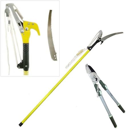 Scie D Elagage Et Elagueur Pour Arbre Telescopique Avec Ciseaux Telescopiques Amazon Fr Jardin