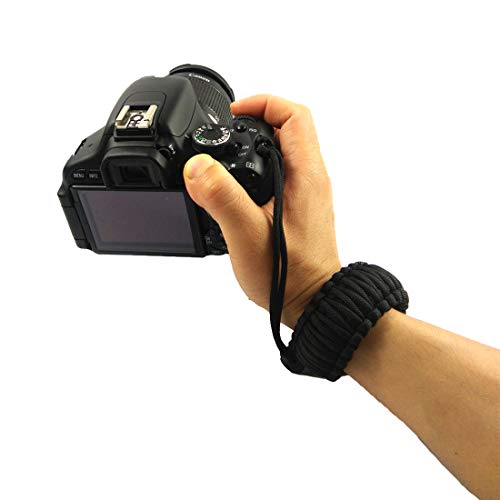 Braided 550 Paracord Adjustable Camera Wrist Strap/Bracelet for Mirrorless Compact System DSLR Cameras, Binoculars and Digital Camera