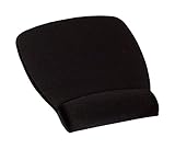 3M Foam Mouse Pad with Wrist Rest, Black, Antimicrobial  Product Protection (MW209MB)