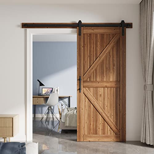 EaseLife 36in x 84in Sliding Barn Door with 6.6FT Barn Door Hardware
