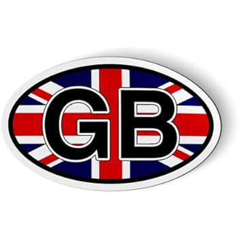 Great Britain GB Flag Oval - Magnet for Car Fridge Locker - 3