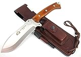 GLADIUS - Premium Outdoor / Survival / Hunting Knife - Micarta or Cocobolo Wood Handle - Stainless Steel MOVA-58, Genuine Leather Multi-position Sheath + Firesteel - Made in Spain.