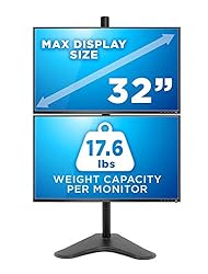 Mount-It! Vertical Dual Monitor Stand, Free