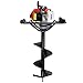 XtremepowerUS V-Type 63CC Gas Posthole Digger One Man Auger Post Hole Digging Fence Post Dirt Tree with 12