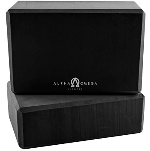High Density EVA Foam Blocks (Set of 2) helps to support and deepen Posing, Improve Strength, Balance and Flexibility - Lightweight, Odor and Moisture Resistant by Alpha Omega Fitness