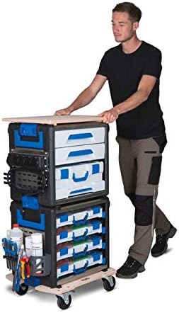 Sortimo 1000003732 WorKMo 24-500 with 8 Case Rails, Black, Blue, Grey - Image 3