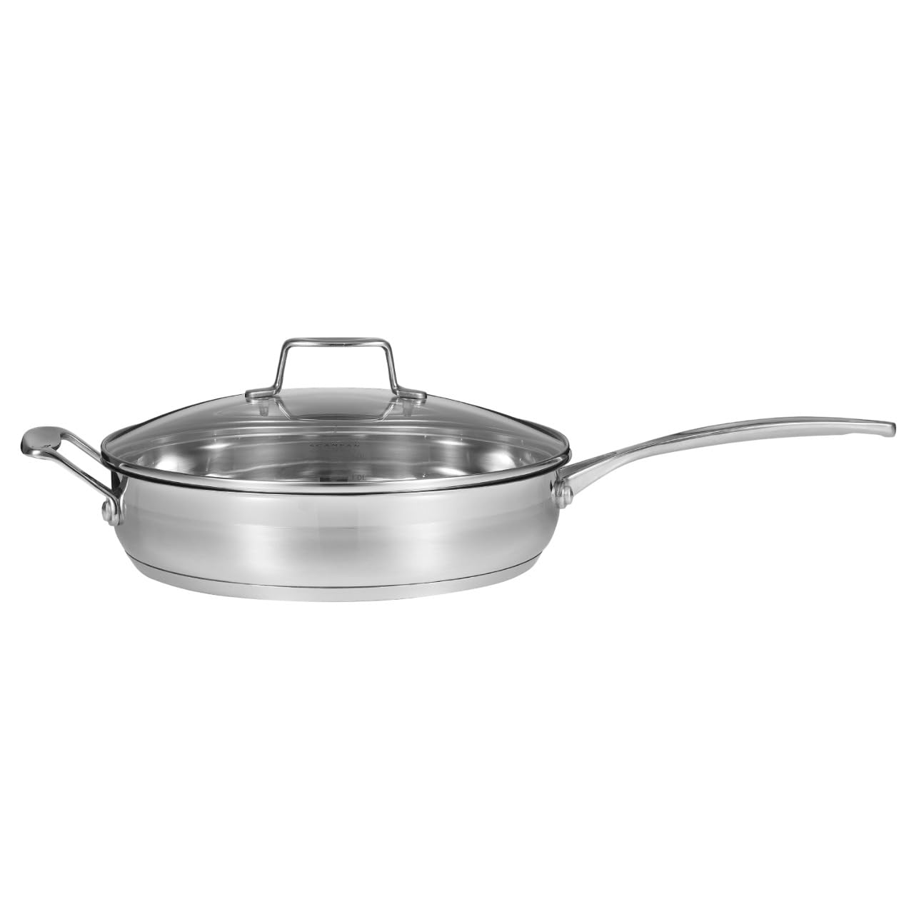 SCANPAN Impact 28 cm Saute Pan with Lid, Silver