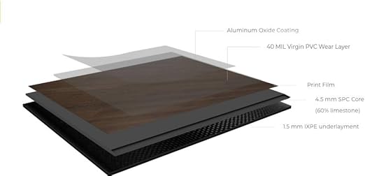 Modin Rigid Luxury Vinyl Plank Flooring Click 40 Mil Wear Layer Hafren 12 Cut Sample Amazon Com