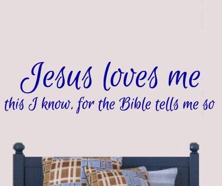 Amazon Com Cliffbennett Jesus Loves Me Vinyl Wall Decal Wall