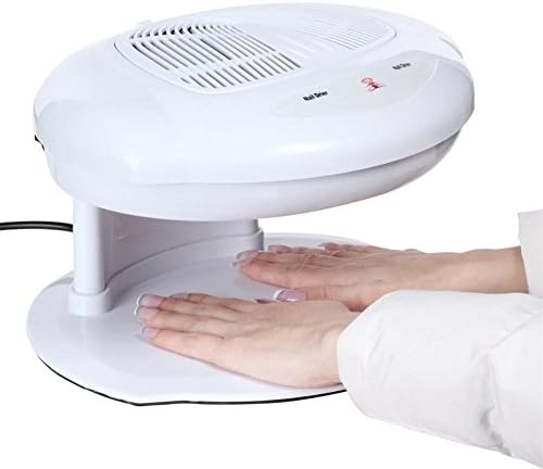 Nail Dryer Fan Hot And Cold Wind Nail Air Blower Manicure Tool Professional Salon Infrared Automatic Double Sensors for Drying Nail Polish Acrylic Nail White