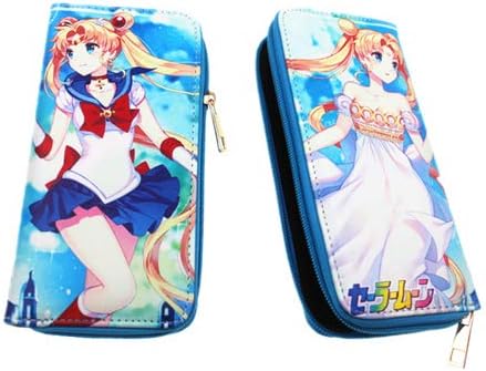 Anime Sailor Moon Cosplay Wallet Bow PU Leather Long Wallets Purse Coin Bag Men Women