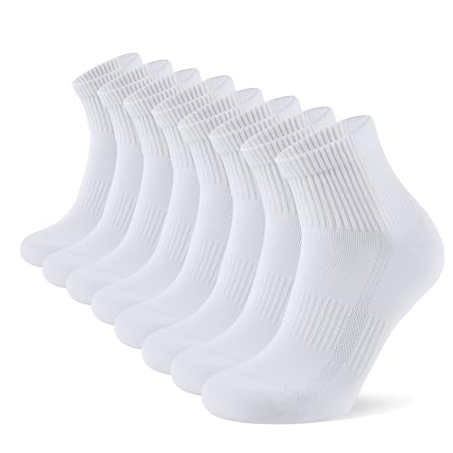 YORJOSOX Mens Sports Quarter Ankle Socks Trainer Running Athletic Socks for Men 9-12 6-9