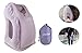 Inflatable Travel Pillow with Ergonomic Head Neck Shoulder Support – Comes with Eye Mask Ear Plugs Carry Bag Portable for long haul flights on airplanes buses cars trains Comfortable Pain Free Sleep