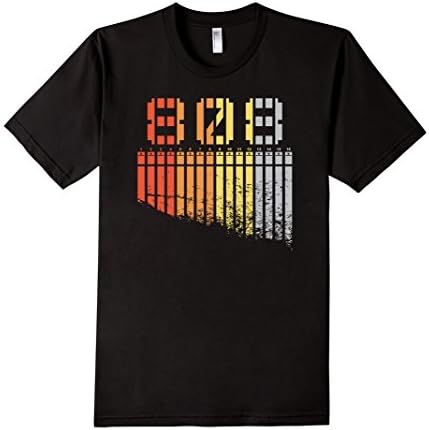 808 - Retro inspired vintage electronic music shirt - Male Large - Black