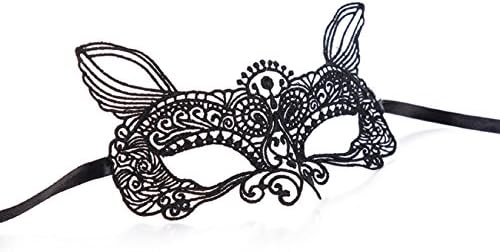 Yelovemei Sexy Girl Sexy Lace Mask Soft Masquerade Black Lack Mutil Style Lace Mask For Funny Party (Elf)