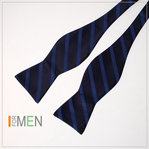 DBA7A02F Navy Stripes Bow Tie Microfiber Elegant For Business Hand-model Bow Tie By Dan Smith