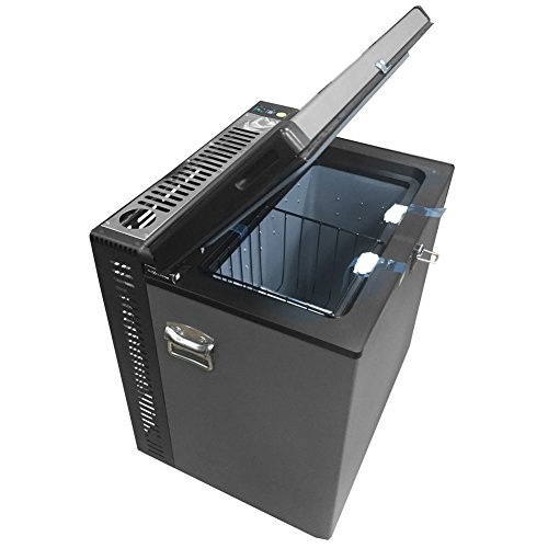 SMAD Gefriertruhe, Kompakter Gefrierschrank für Camping, 12 V / 220 V/Gas/Energiesparfunktion, 70L, Schwarz – Bild 3