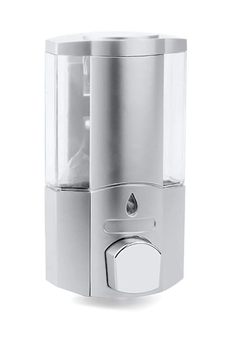 Dispenser Sapone Liquido In Plastica 400 Ml, Grigio Ondulato, Ricaricabile Con Imbuto Antigoccia, Per Cucina E Bagno, Erogatore Con Pompa - 5