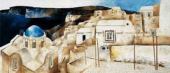 54W x 28H Terrazzi by Fulvio Dot - Stretched Canvas w/ BRUSHSTROKES