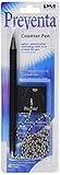 PM Company Preventa Chain Counter Pen with Chrome-Plated Tip And Agion Technology, 24-Inch Steel Chain, Medium Point, Black Barrel/Ink/Base (05059)
