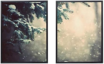 50x70cm X2枚 ライト高級 クリスタル磁器の装飾画 黒アルミ合金フレーム 冬の小ぎれいなな枝雪のまぶしさ アートパネル 壁掛け絵画 インテリアアート モダン 壁ポスター おしゃれ 新作 人気 玄関 部屋飾り 壁掛け 壁飾り 現代 絵画