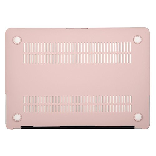 Mosiso Plastic Hard Case with Keyboard Cover with Screen Protector for MacBook Air 13 Inch (Models: A1369 and A1466), Rose Quartz