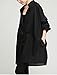 ELLAZHU Women Loose Casual Solid Long Sleeve Cotton Shirt Tops Blouse WO50 Black