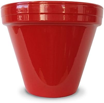 Diya Garden Colored Pots Small Indoor 4.5" Diameter (Red, Set of 3)