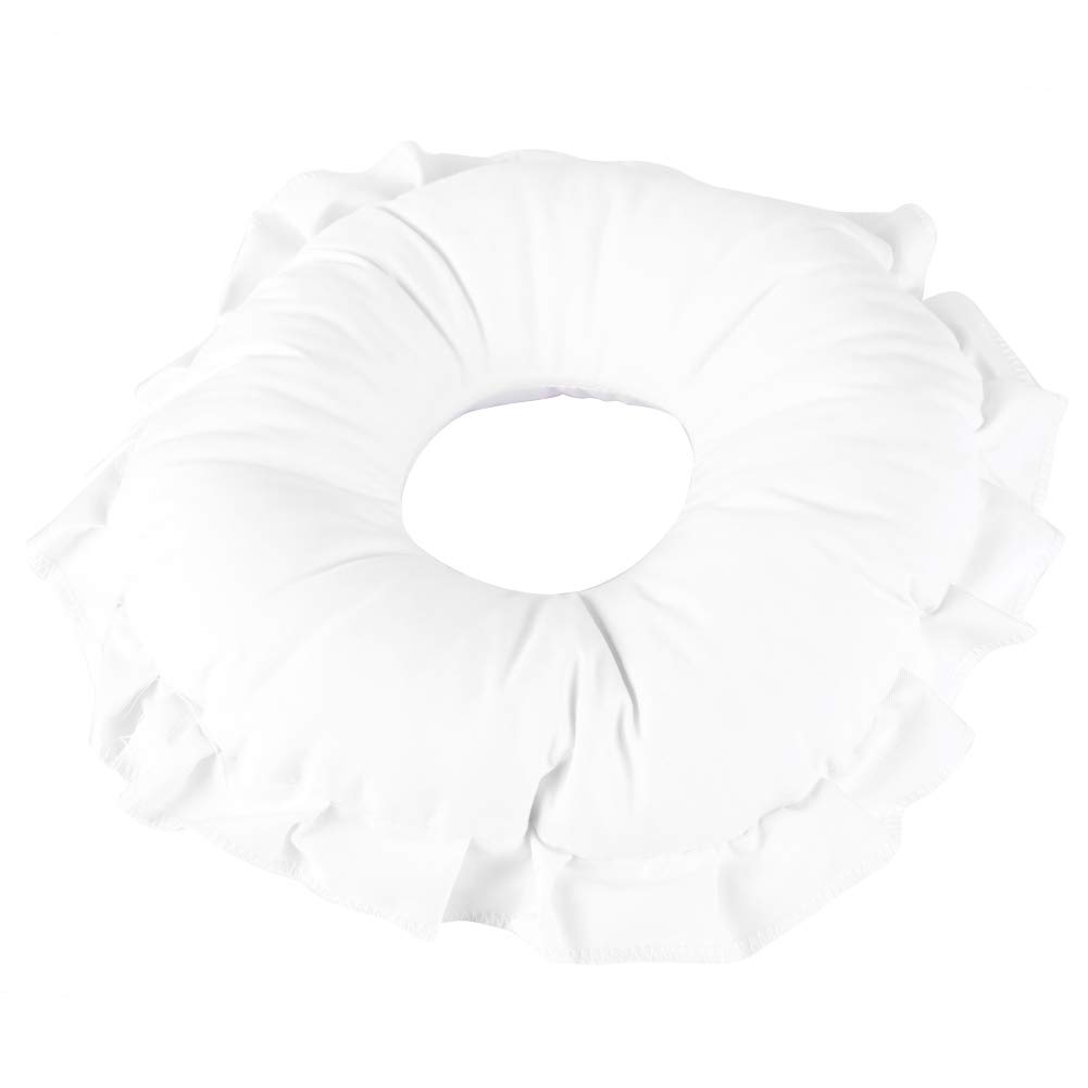 Soft Face Rest Pillow, Polyester Face Support Relax Pillow Beauty SPA Salon Massage Hollowed Pillow Travel Nap Relaxation Rest Cushion for Massage Table Travel Home Use(White) : Beauty