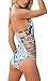 Carprinass Women's Sexy One Piece Monokini Bandage Plunge Swimsuit Swimwear, Medium, Blue