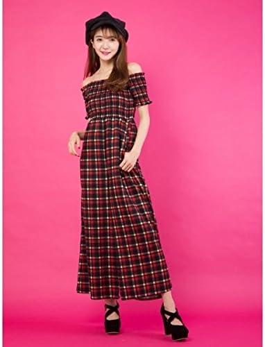 Amazon セシルマクビー Cecil Mcbee チェック柄オールインワン 41レッド M ワンピース チュニック 通販