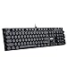 AUKEY Mechanical Keyboard with Blue Switches, 104-Key Typewriter Retro Style with Metal Base and Round Keycaps for Typing and Gaming