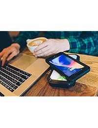 Banco de energía solar, cargador solar portátil, 20.000 mAh, cargador inalámbrico Qi y tres puertos USB, batería externa con tres linternas LED, resistente al agua y a prueba de golpes