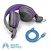 JLab Audio JBuddies Studio Bluetooth On-Ear Kids Headphones, 13 Hour Battery Life, Studio Volume Safe, Volume Limiter, Folding, Adjustable, Noise Isolation, with Mic, Gray/Purple
