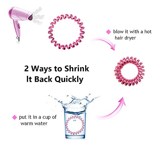 10 PCS Spiral Hair Ties No Crease, Traceless Coil Hair Ties, Phone Cord Hair Ties, Hair Coils, Ponytail Holder, Colorful Hair Ties For Girls Women, Hair Accessories With Hair Ties