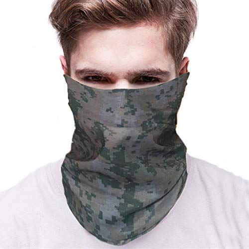 Sunshinehomely Headwear Bandana Multifunction Magic Motorcycle Outdoor Sport Seamless Camouflage Tube Half Face Mask Wrap Neck Cove Headband Scarf (F)