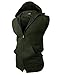 H2H Mens Active Casual Fashion Lightweight Sleeveless Zip-up Vest Tank Hoodies