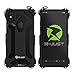 iphone X case,Feitenn Hybrid Armor Alloy Aluminum Metal Bumper case Anti-scratch Sturdy Hard Metallic Military Heavy Duty Case for iphone X (Black)
