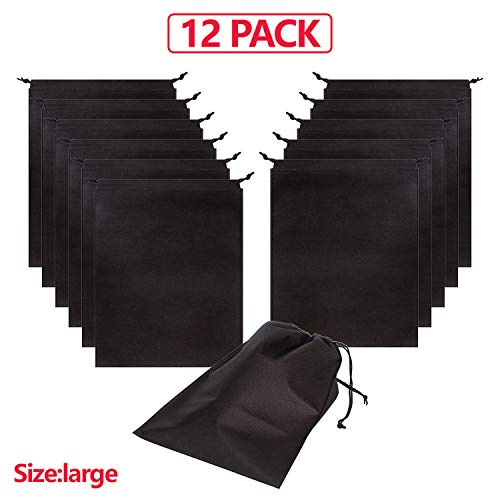 12 Pack Shoe bags for travel waterproof Non-Woven with rope for men and women Large shoes pouch storage packing organizers