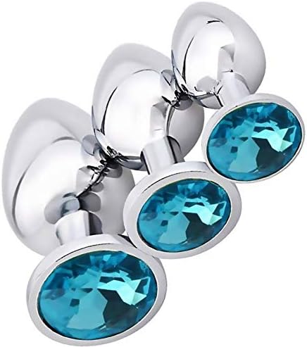 Impercol 07-3 Pcs/Set Stainless Steel Plùg -Būtt Plùgs Diamonds Design for Beginner Kit (Blue2)