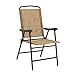 Best Choice Products Set of 2 Weather-Resistant Outdoor Textiline Folding Sling Back Chairs w/Metal Frame, Brown