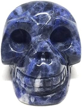 Nelson Creations Sodalite Skull Gemstone Figurine | 1.75"