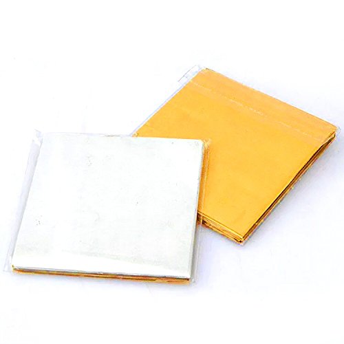 4 Inch Home-made Chocolate Candy Foil Wrappers Gold Aluminium Foil Mylar Wrapping Papers Sheets Wedding Thank You Treat Candy Packaging Gift Decoration, 400 PC - Thumbnail 5