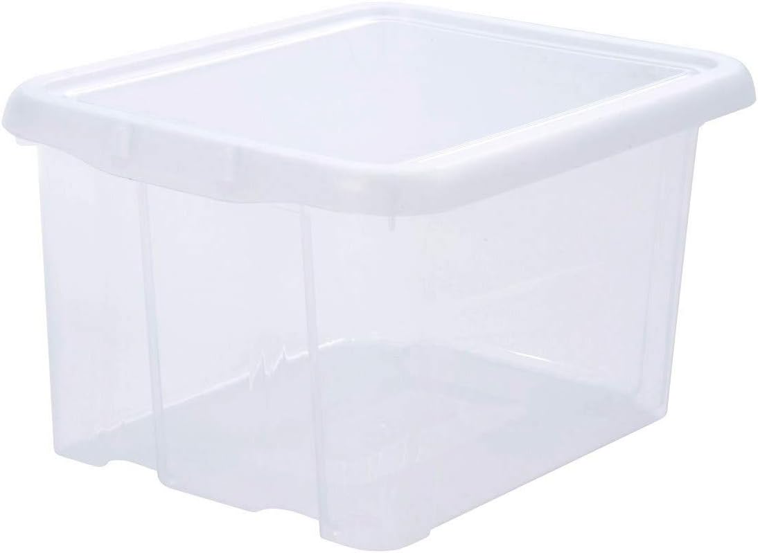 EDA Caja de Almacenamiento de 50 L, Color Azul Mineral con Tapa Negra: Amazon.es: Hogar